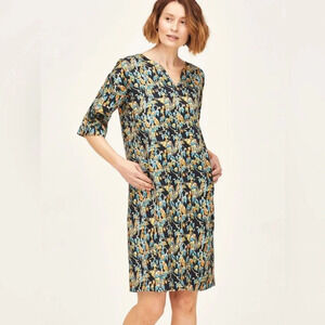 THOUGHT Women’s Eco Floral Print Shift Dress Size 12 Sustainable Modal Bamboo